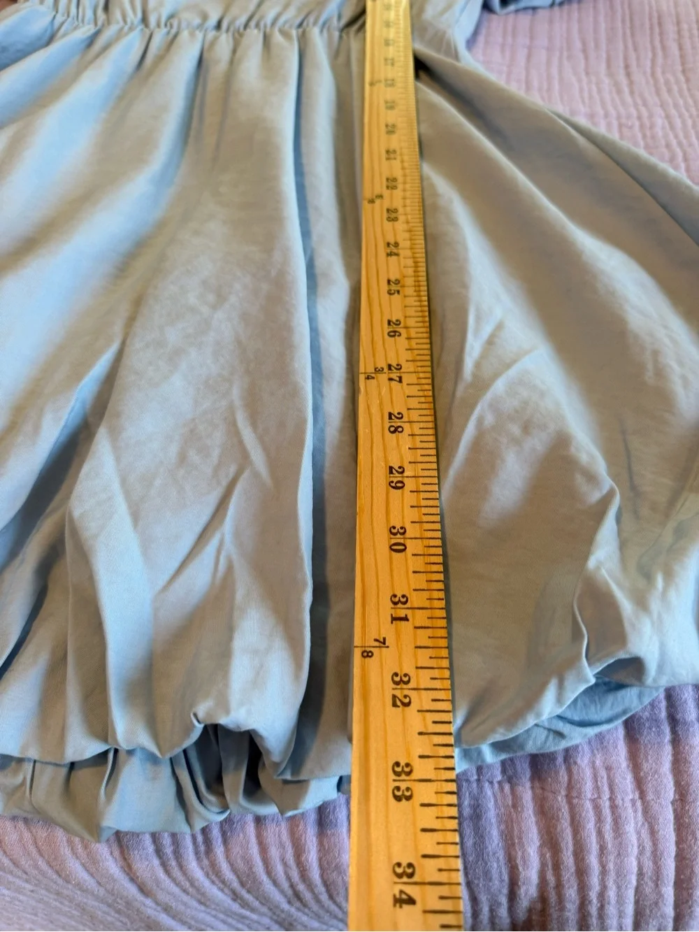 PRETTYGARDEN Sky Blue Puff Sleeve V-Neck Wrap Mini Dress Size S Great Condition - Picture 13 of 15
